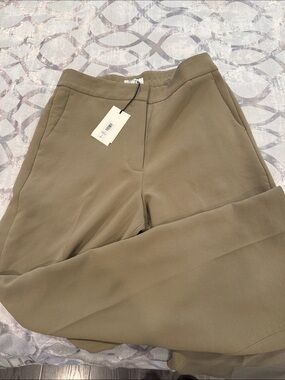 Aritzia The Limitless Pants in Olive Green Wide-Leg Trousers (Crepette)